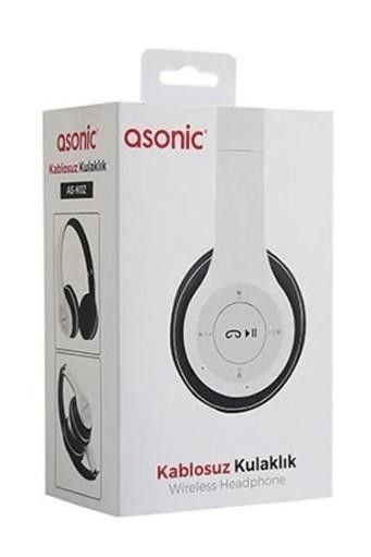 Asonic AS-K02 TF Kartlı Kulak Üstü Kulaklık Beyaz #2