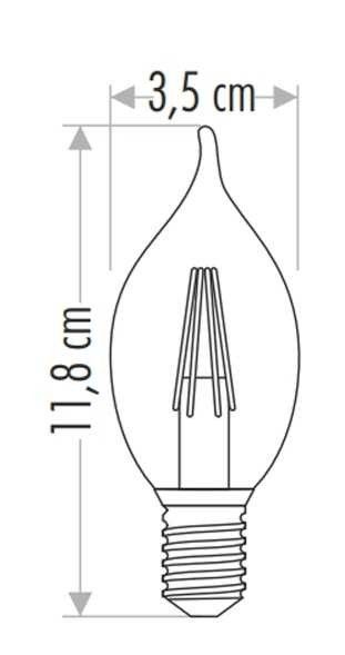 Cata CT-4281 E14 4W Rustik Led Buji Ampul Amber #2