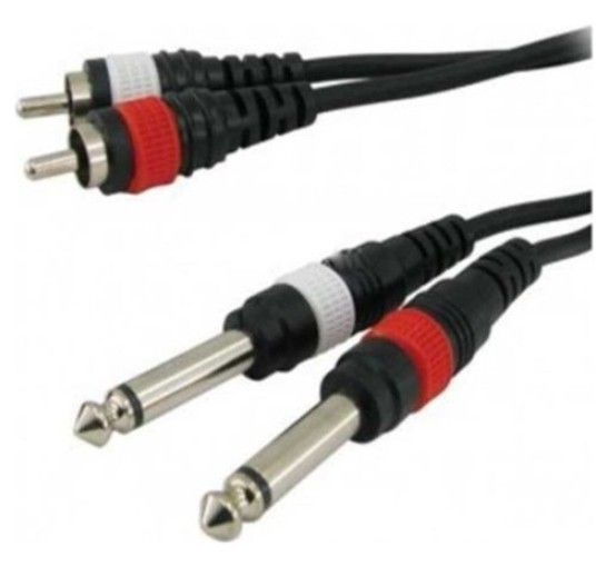 Class KB-2705 2x6.3mm Mono 2xRca Erkek Kablo 5m.