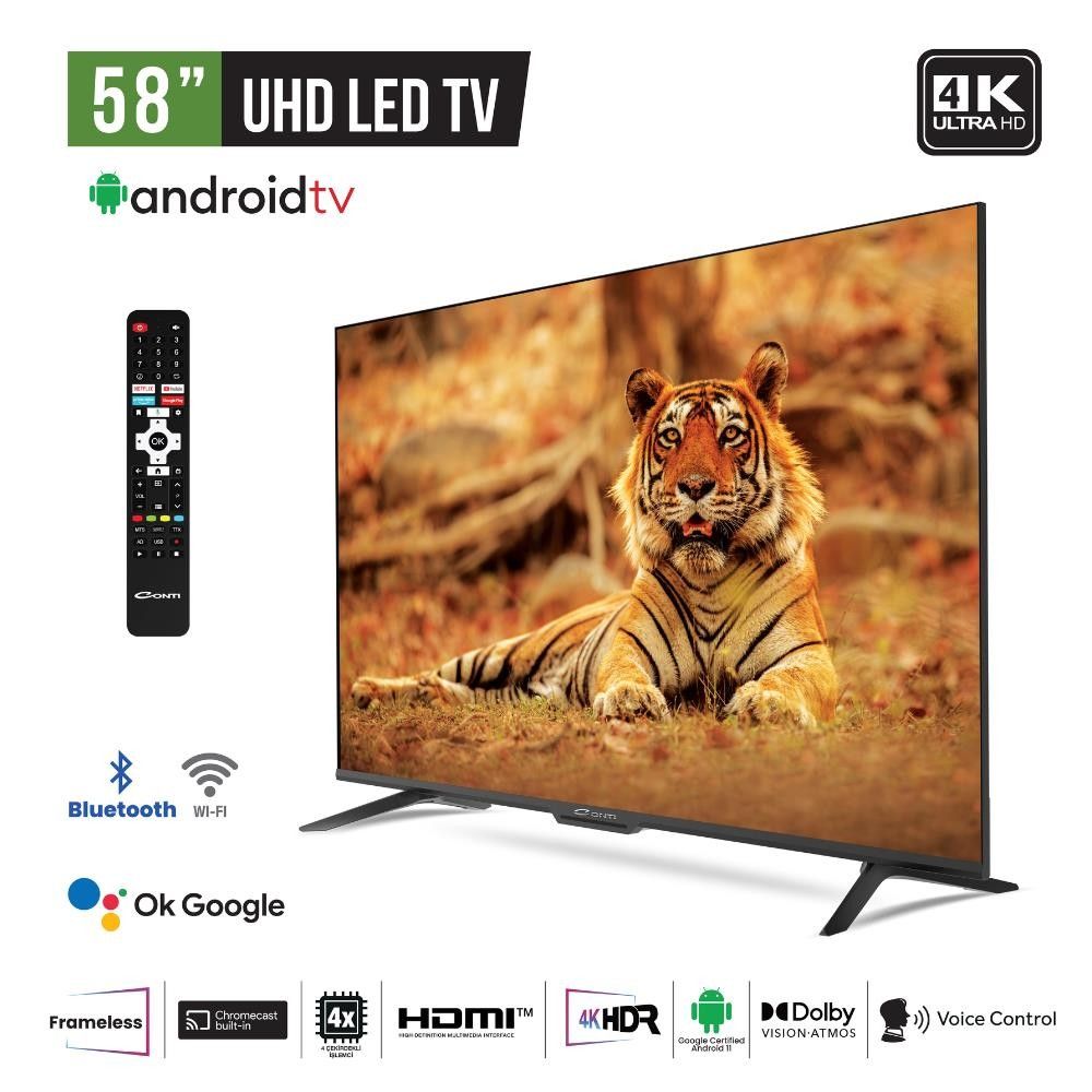 Conti CT58AN200U 58' UHD Uydulu And. Smart Led Tv