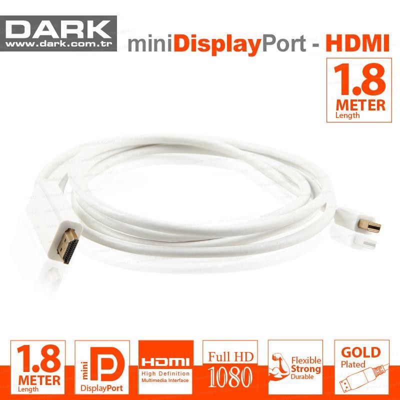 Dark 1.8m Mini Displayport to Hdmi Kablo