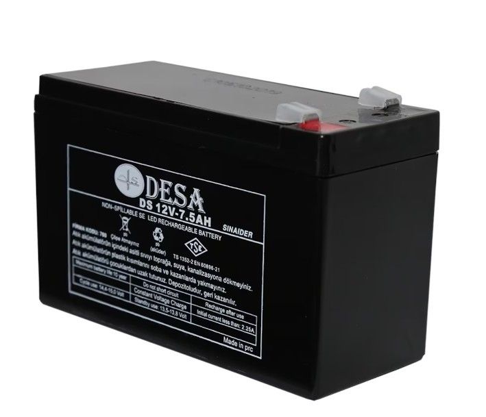 Desa 12V 7.5Ah Bakımsız Kuru UPS Akü