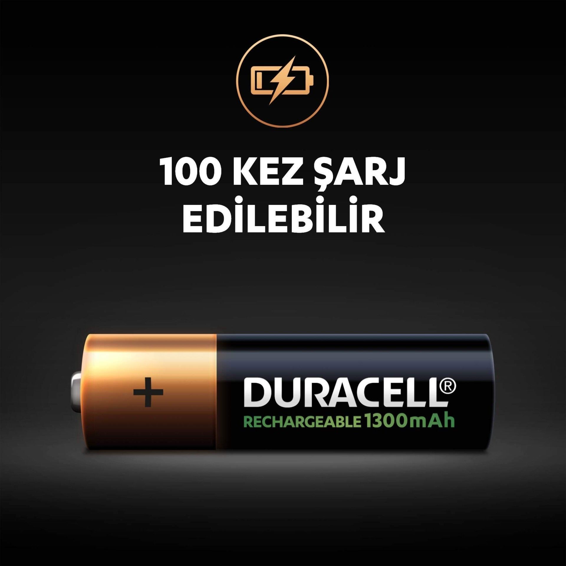 Duracell 1300 mAh AA Şarjlı Pil (2 li Blister)