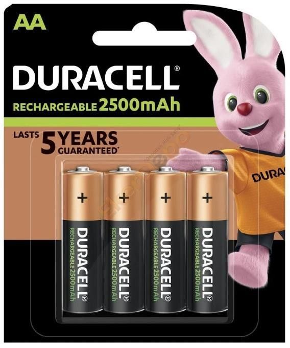 Duracell 2500 mAh AA Şarjlı Pil (4 lü Blister)