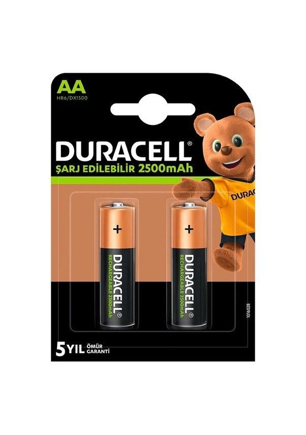 Duracell 2500 mAh AA Şarjlı Pil (2 li Blister)