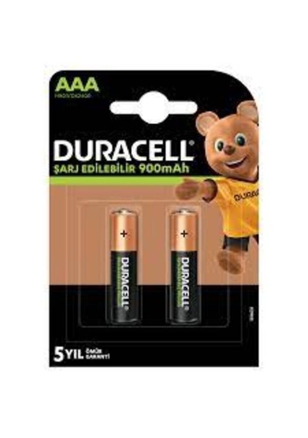 Duracell 900 mAh AAA Şarjlı Pil (2 li Blister)