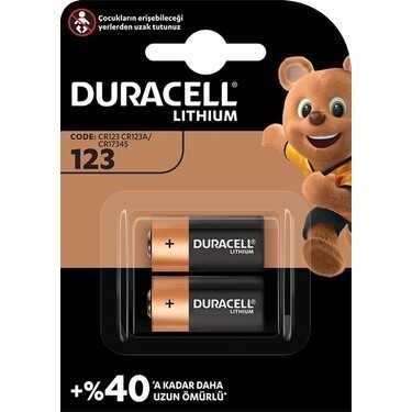 Duracell CR123 3v Lityum Pil (2 li Blister)