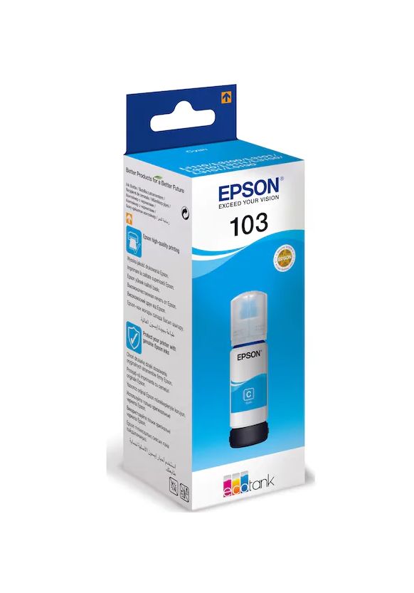 Epson 103 Ecotank 65ml. Mürekkep Cyan (Mavi) #3