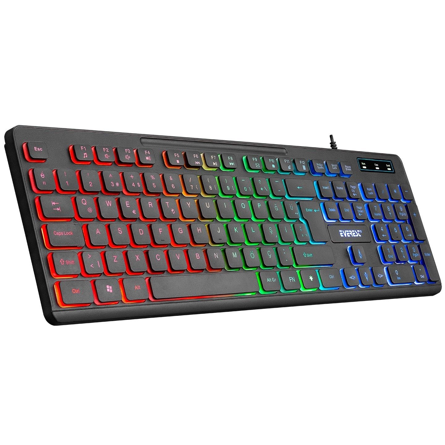 Everest KB-120 Sleek Kablolu Rainbow Oyuncu Klavye #2