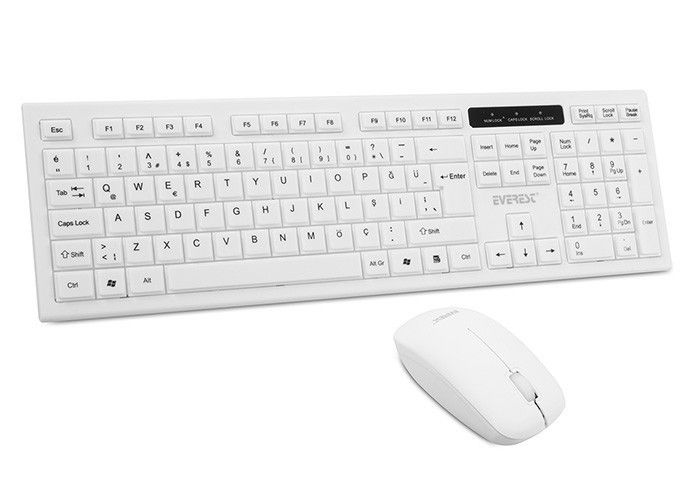 Everest KM-6121 Beyaz Kablosuz Q Klavye Mouse Set #2