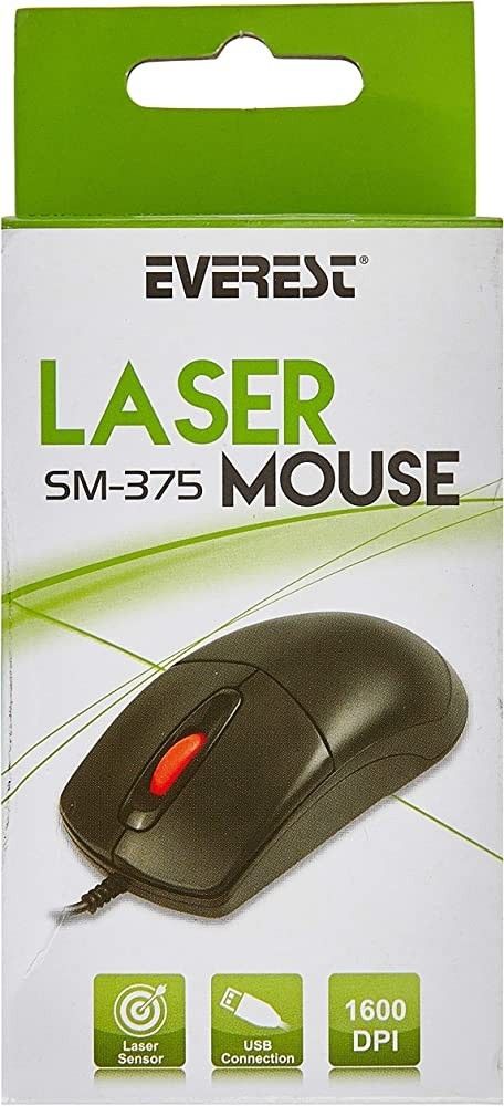 Everest SM-375 Usb Siyah 1600 Dpi Lazer Mouse