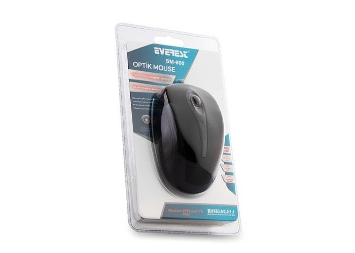 Everest SM-800 Usb Siyah Kablolu Mouse #2