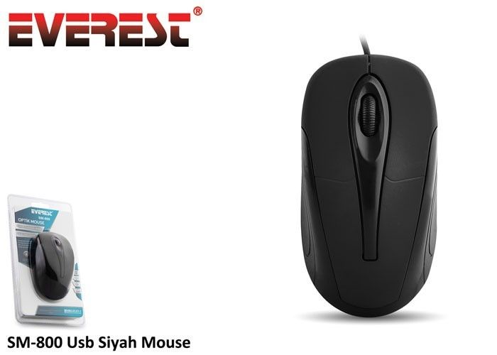 Everest SM-800 Usb Siyah Kablolu Mouse #3