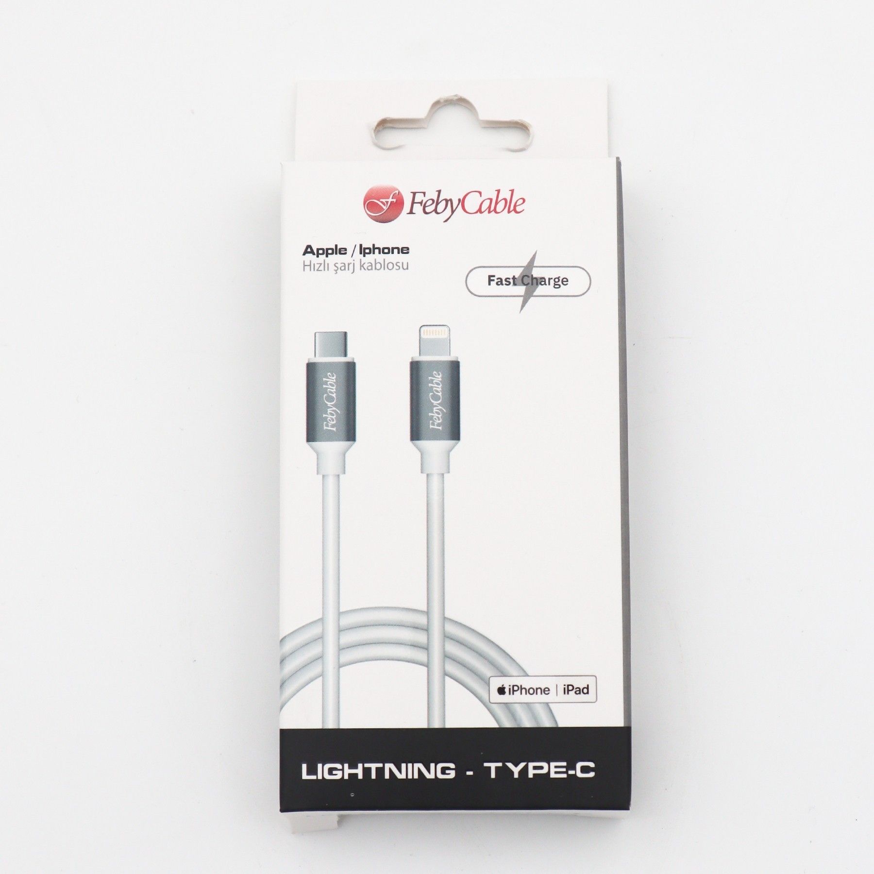 Feby UDL100 3A Lightning/Type-C Şarj Kablosu 1m #2