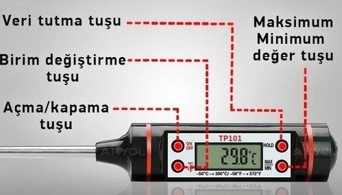 Gesi TP-101 Sıvı Tipi Dijital Termometre