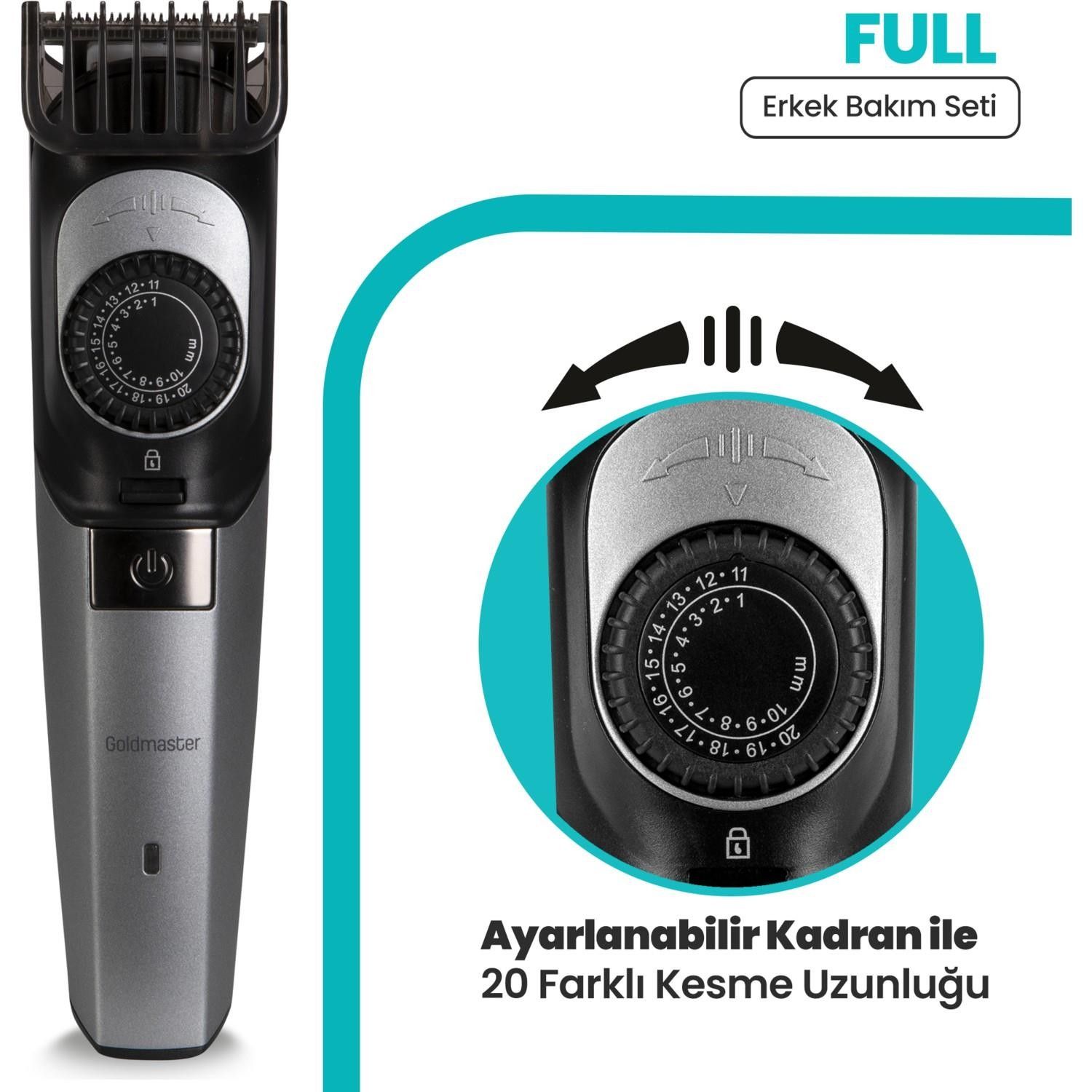 Goldmaster Full GM-8125 8 in 1 Erkek Bakım Seti #2