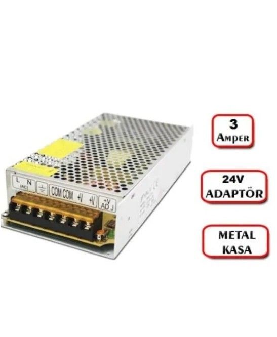 Hightek HT1096 24V 3A 72W Metal Kasa Adaptör