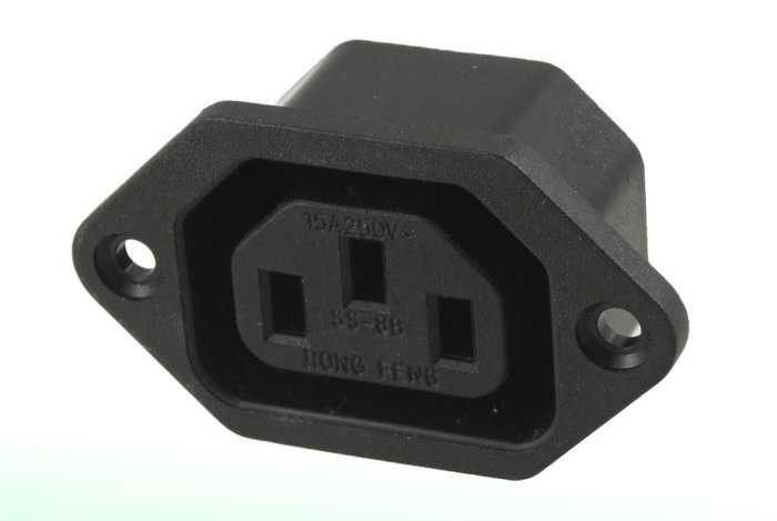 IC212A 3 Pin Power Dişi Şase Monteli Soket