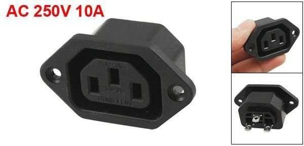 IC212A 3 Pin Power Dişi Şase Monteli Soket #3