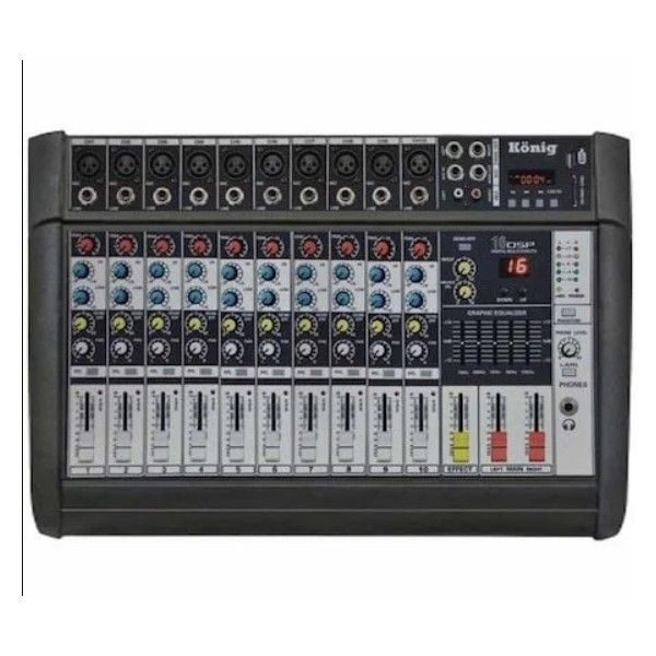 König K-10P500FX 2x250W 10 Kanal Power Mixer