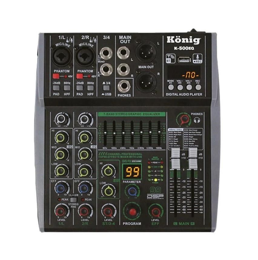 König K-500EQ USB 6 Kanal Deck Mikser