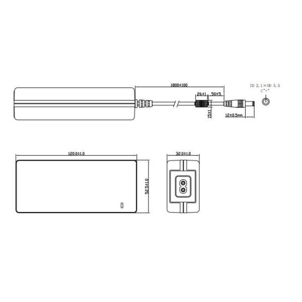 Mervesan MT-6024 60W 24V DC 2.5A 5.5x2.1mm Masa Tipi Adaptör #2