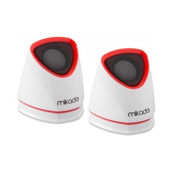 Mikado MD-158 2.0 Beyaz,Kırmızı USB Speaker