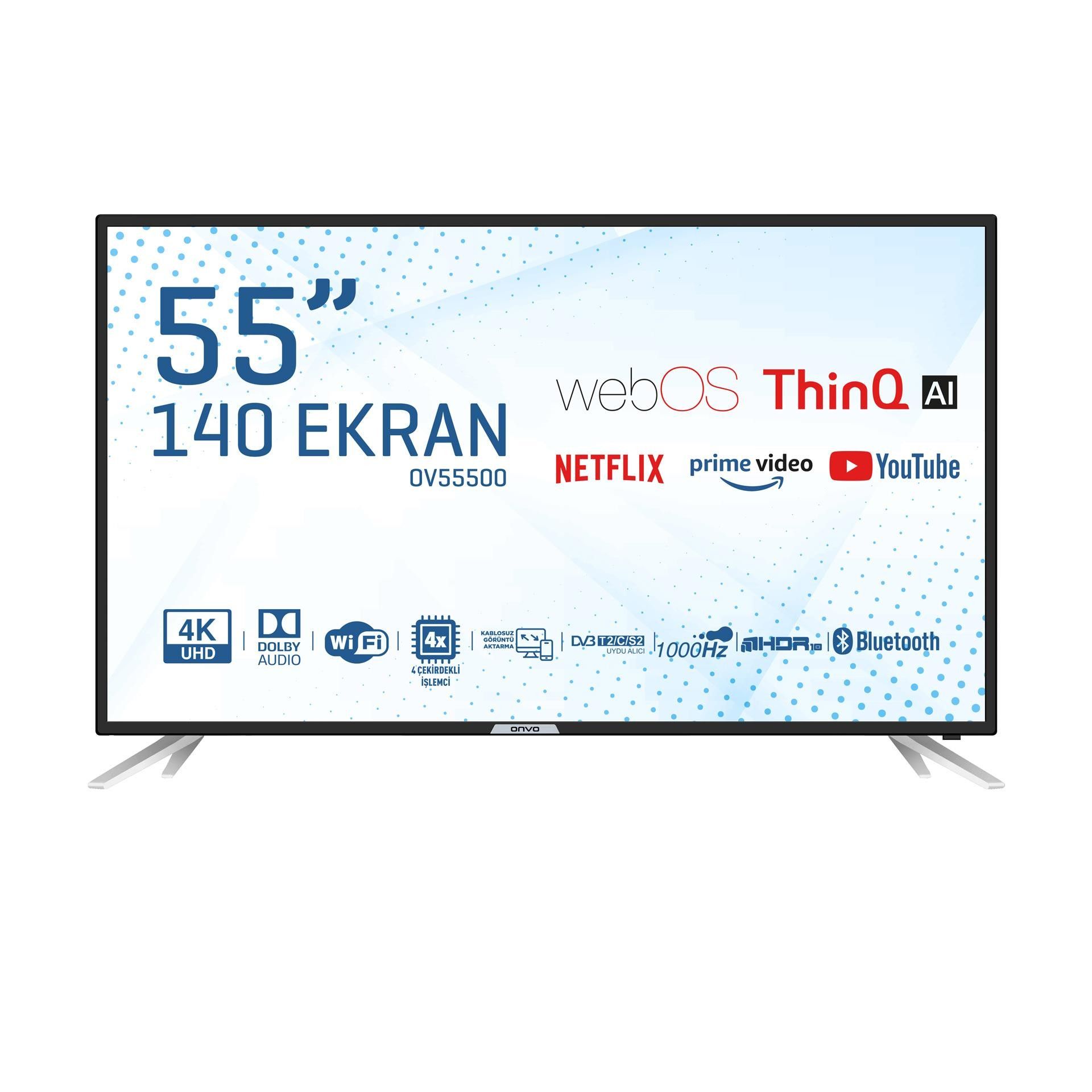 Onvo OV55500 55' 140 Ekran Uydulu webOS 4K Smart