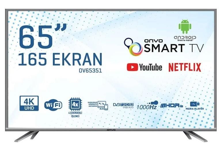 Onvo OV65351 65' 165 Ekran Uydulu Android 4K Smart