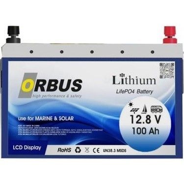 Orbus 12.8V 100Ah LifePO4 Şarjlı Akü