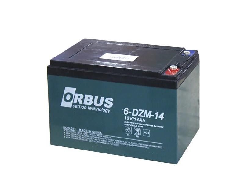 Orbus 12V 14Ah Elektrikli Bisiklet Bakımsız Tip Je