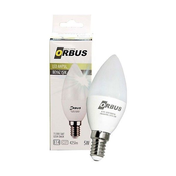 Orbus 5W E14 425 Lm Beyaz Led Mum Ampul