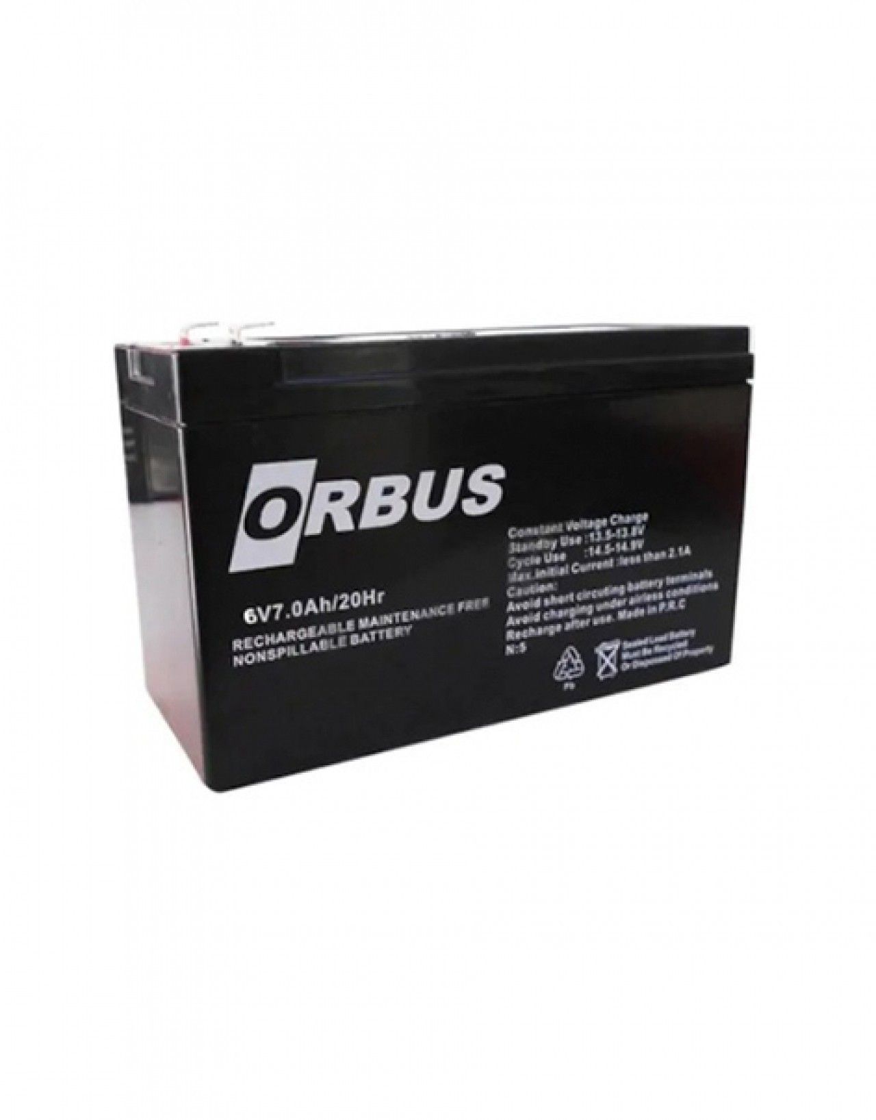 Orbus 6V 7Ah  Bakımsız Tip  Kuru Akü #2