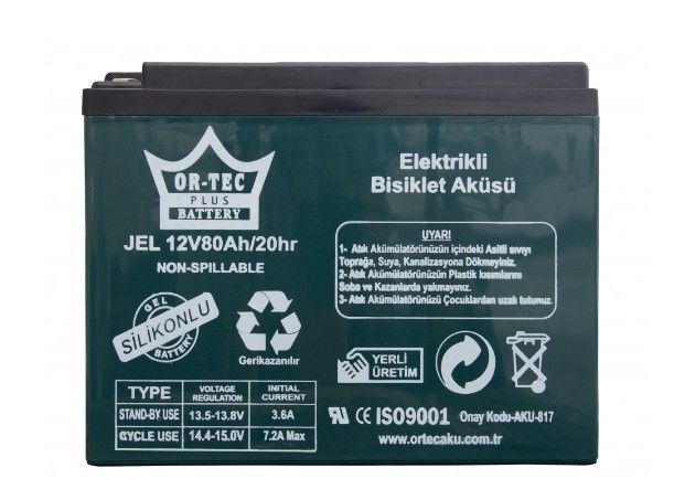 Ortec 12V 80Ah Silikon Jel Akü