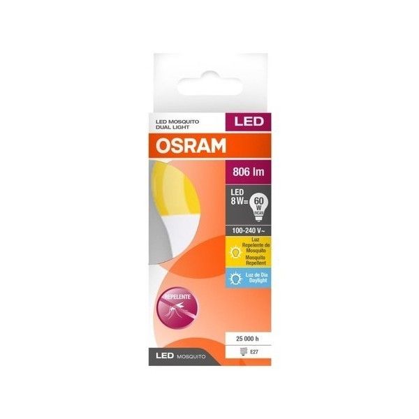 Osram 8W E27 Sinek Kovucu Beyaz-Sarı Led Ampul #3