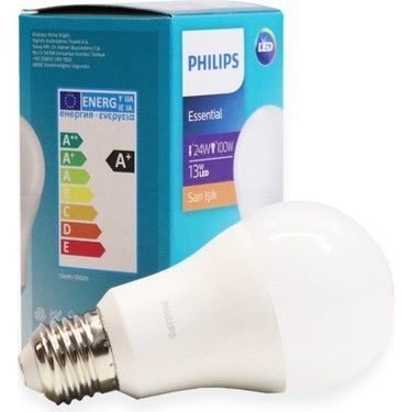 Philips Essential 13W E27 2700K Sarı Led Ampul