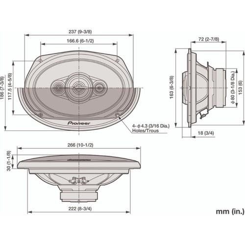 Pioneer TS-A6961F 450W 4 Yollu 6'x9' Oval Hoparlör #4