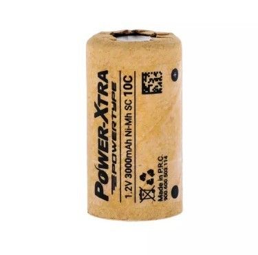 Power-Xtra 1.2V 3000mAh Ni-Mh SC 10C Kağıt Şarjlı