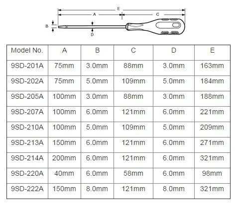 Proskit 9SD-205A 3.0x100mm Düz Tornavida #2