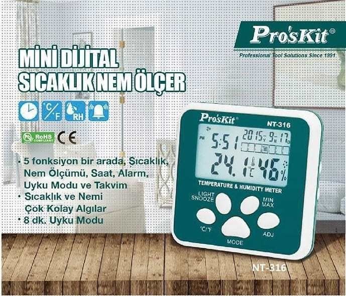 Proskit NT-316 Mini Sıcaklık ve Nem Ölçer #3