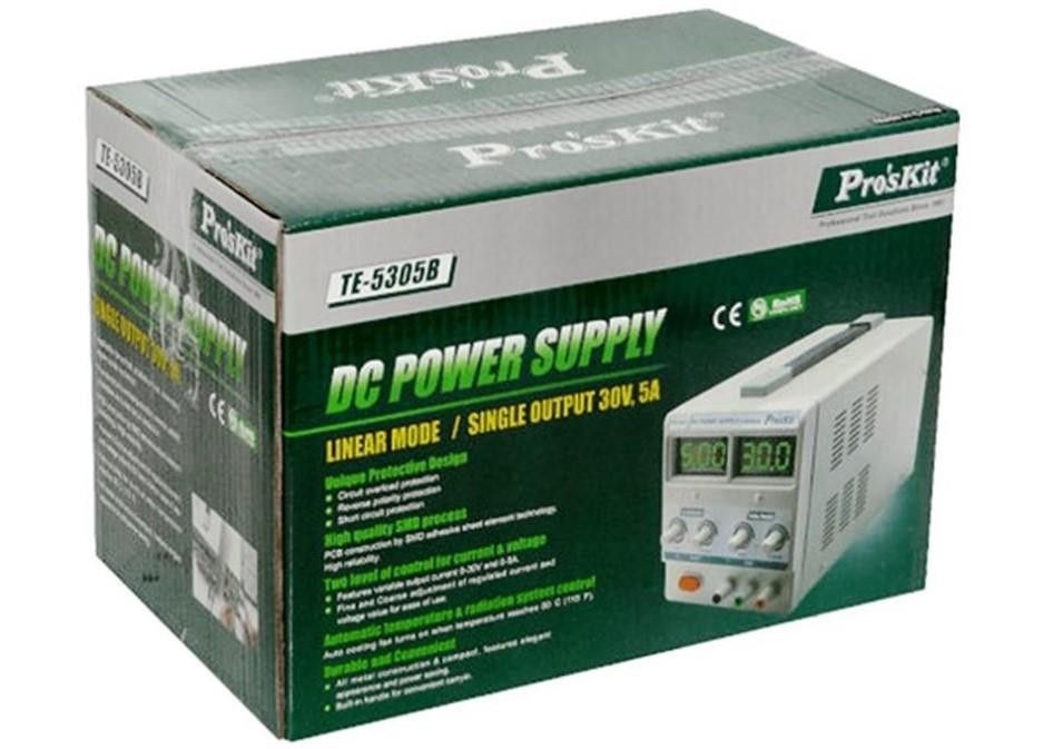 Proskit TE-5305B DC Güç Kaynağı DC 0-30V 0-5A Tek #4