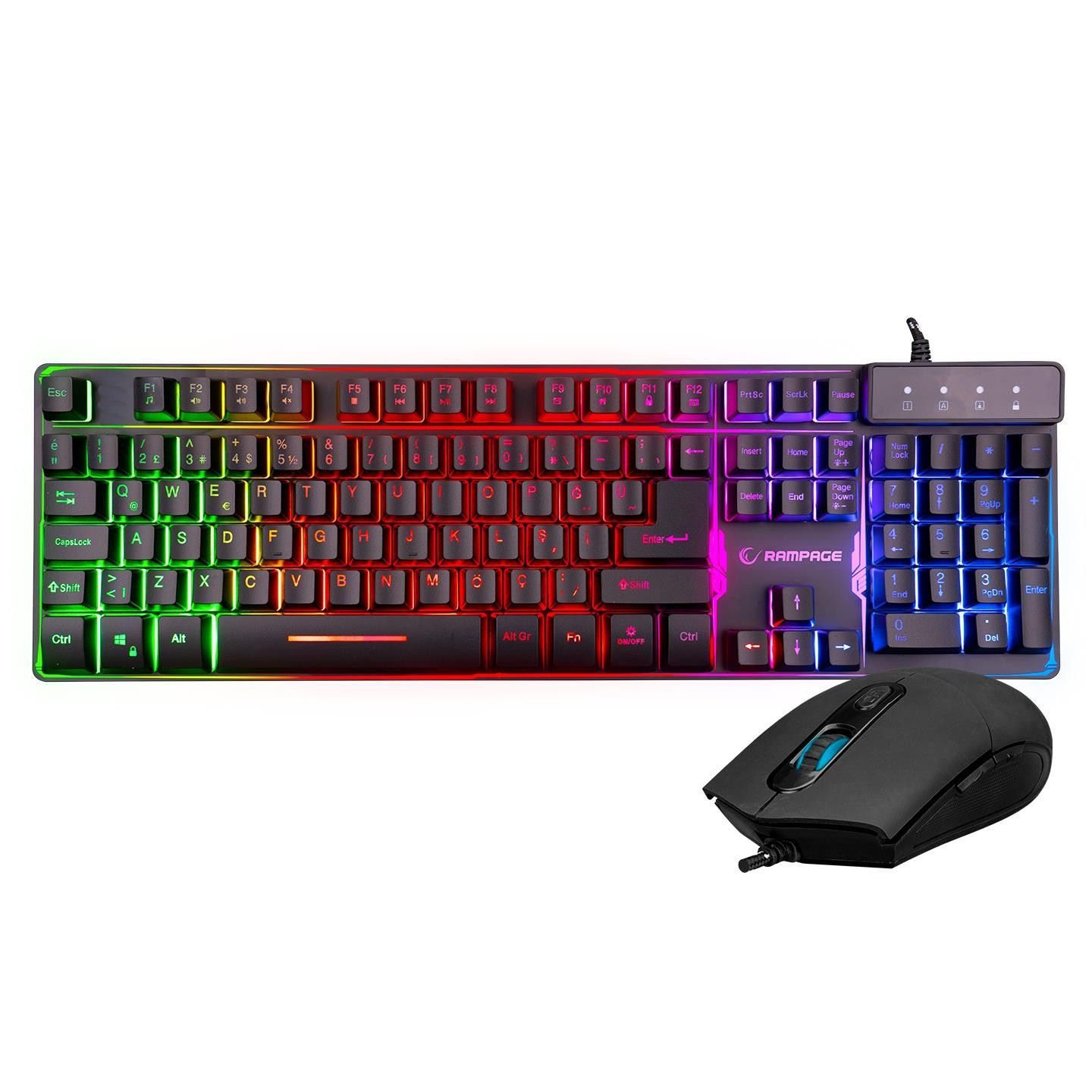 Rampage KM-RX9 Cypher Set RGB Klavye Mouse Seti