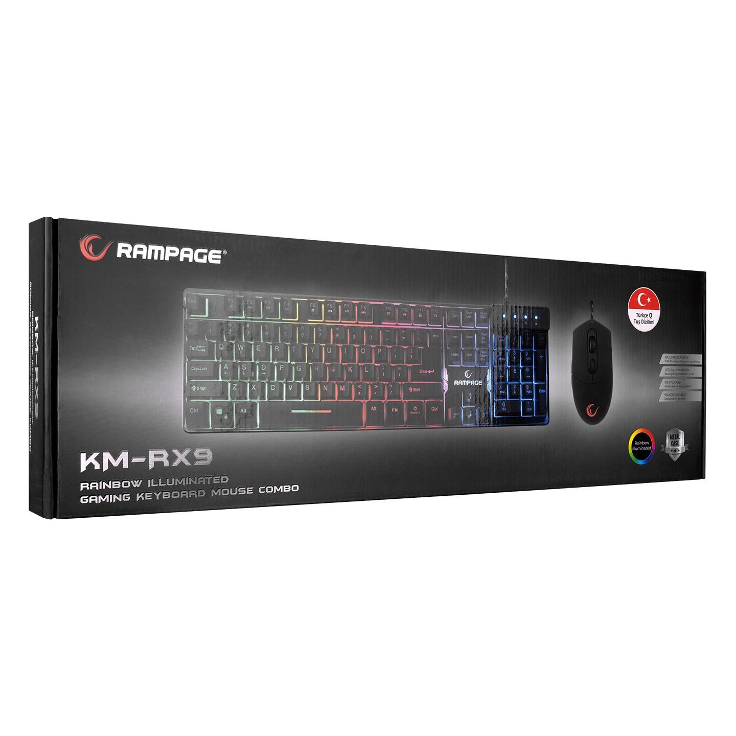 Rampage KM-RX9 Cypher Set RGB Klavye Mouse Seti #2