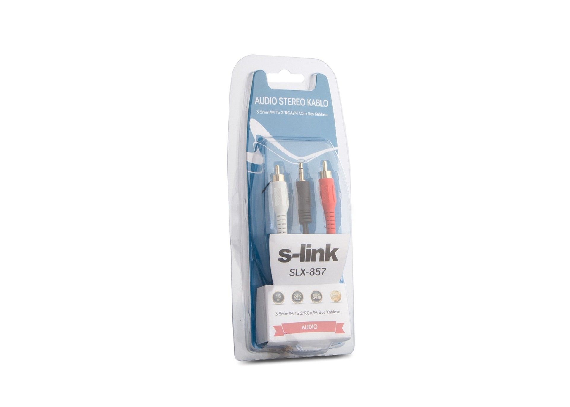 S-Link SL-857 3.5mm Stereo 2 Rca Kablo 1.5m #2