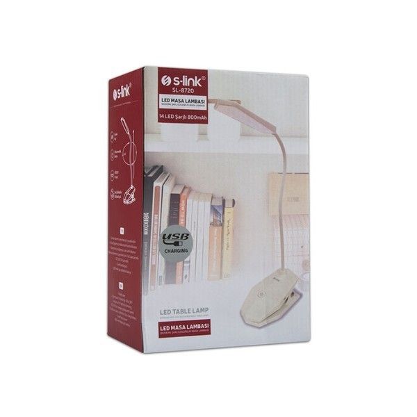 S-Link SL-8720 Usb Şarjlı 14 Ledli Masa Lambası #3