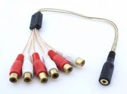 S-Link SL-DC56 6 RCA Dişi 3.5 mm Stereo Dişi Kablo