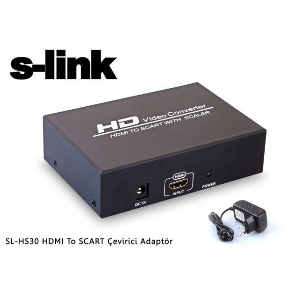 S-Link SL-HS30 Hdmi To Scart Çevirici Adaptör