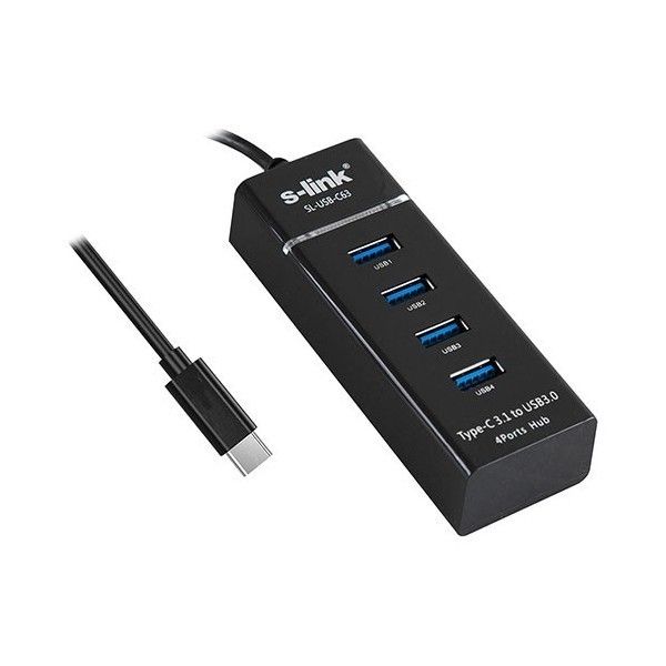 S-Link SL-USB-C63 Type c To 4XUsb 3.0 Hub