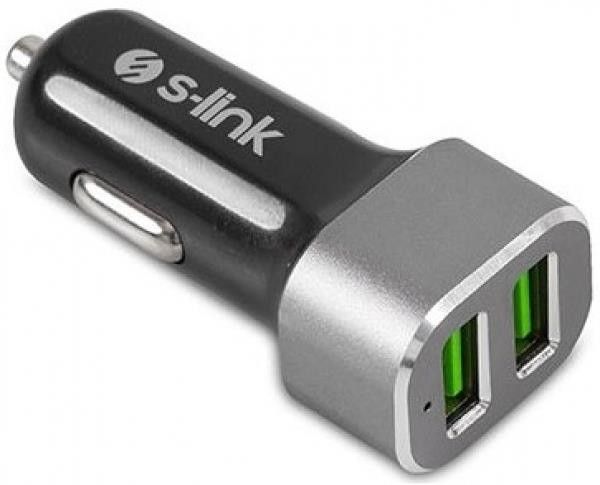 S-Link SW-AHC36M 2xUsb 3.1A Metal Araç Şarj Cihazı