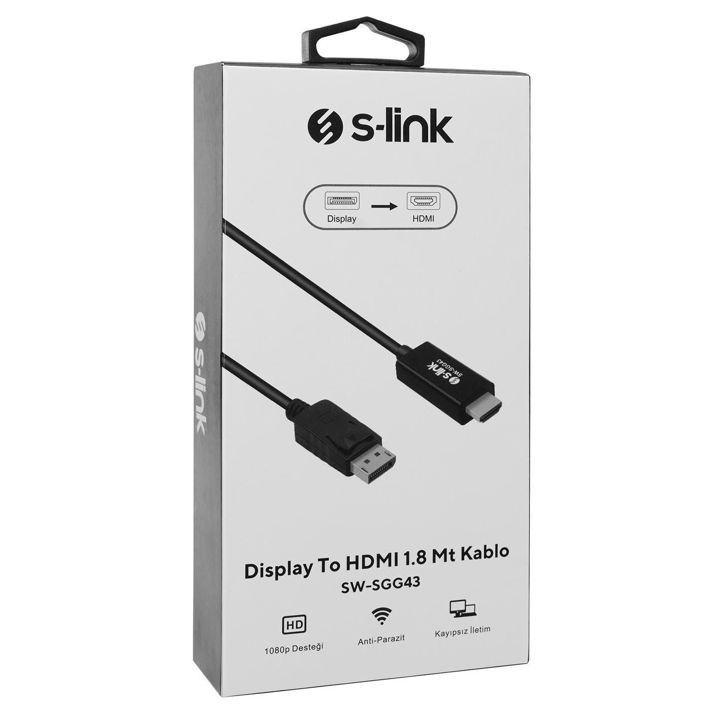 S-Link SW-SGG43 Display to Hdmi Kablo 1.8m #3